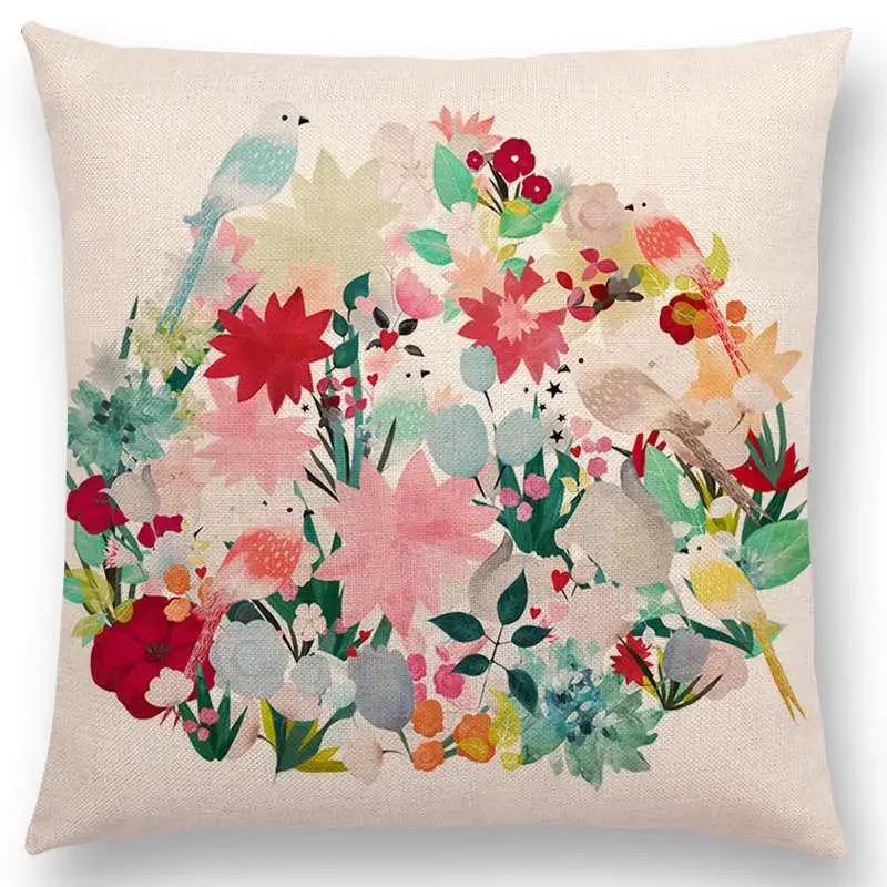 Neueste Kissenbezüge für kleine Mädchen mit Blumenmuster, verträumter Garten, Fantasienacht, Sofakissenbezug für Mädchen