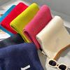 Autumn and winter Korean version of warm scarf color matching design thickened knitted scarf women's versatile high-end fashion scarf