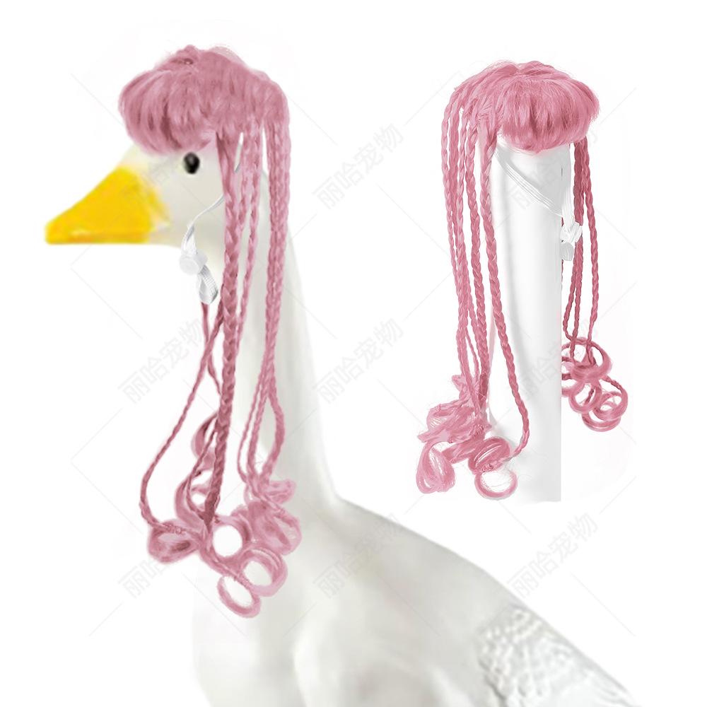 Goose Wig Costume: Cute & Funny Braided Pet Hat for Parties