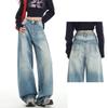Women's American Retro Washed Loose Wide-Leg Jeans