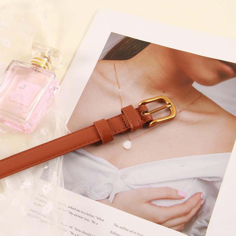 Women's Retro Gold Buckle Fashionable Outfit for Women's Belt Niche Design