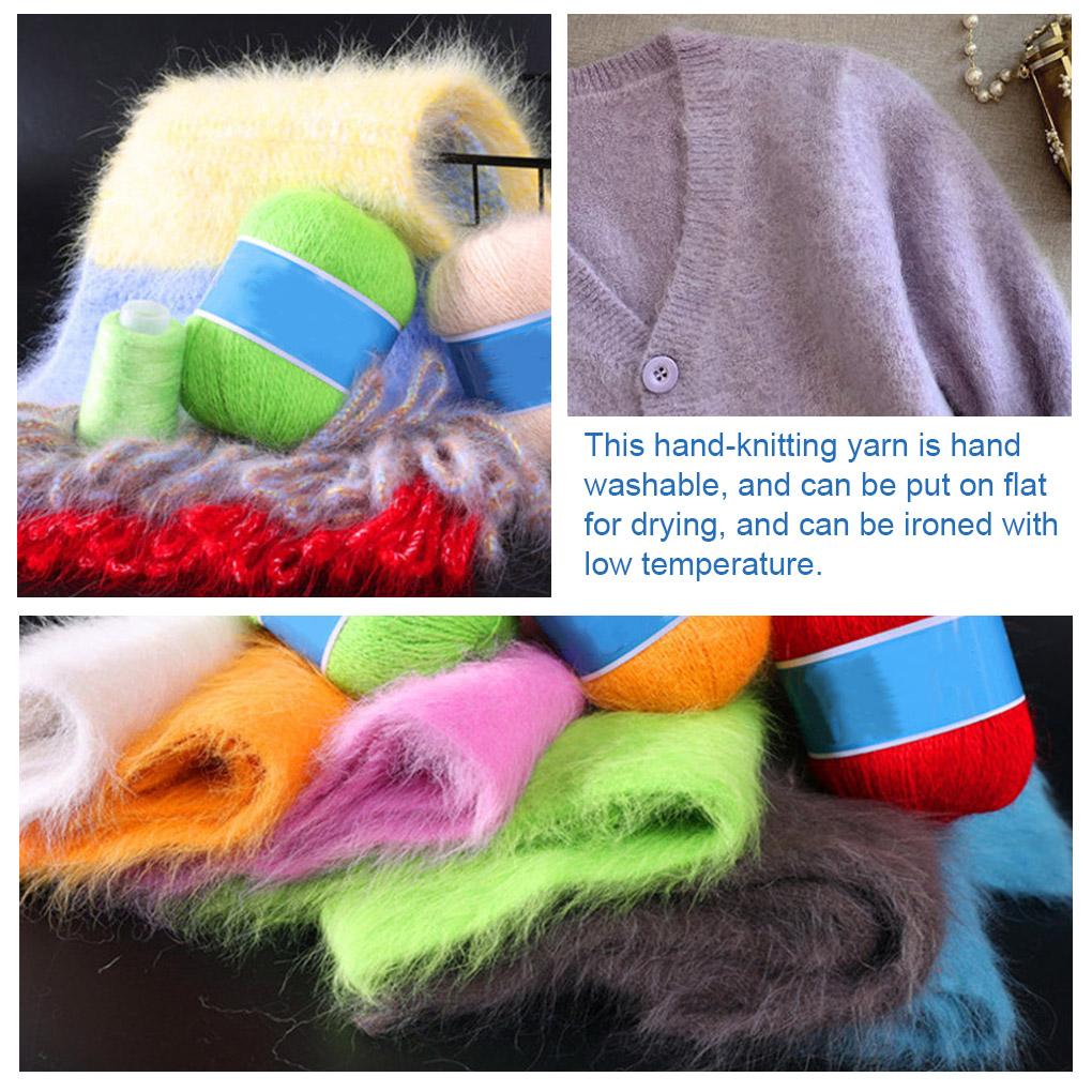 50g Soft Warm Knitting Yarn Warm Crochet Thread Hand-knitting for Sweater Beanie Hat Cap Blanket Beginner Needlework Accessory