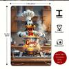 "Goofy As a Chef, Cooking In a Fancy Kitchen, Wearing a Chef's hat"Vintage Metal Tin Logo 30*20cm, 2D Flat, Perfect for Room Dec