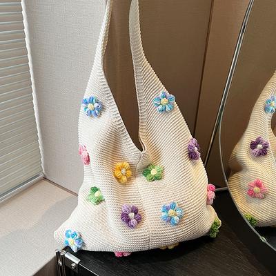 Lazy Wind Single-shoulder Bag - A Unique, Cute, Casual Knitted Bag for Carrying On Your Underarm During Daily Commutes.