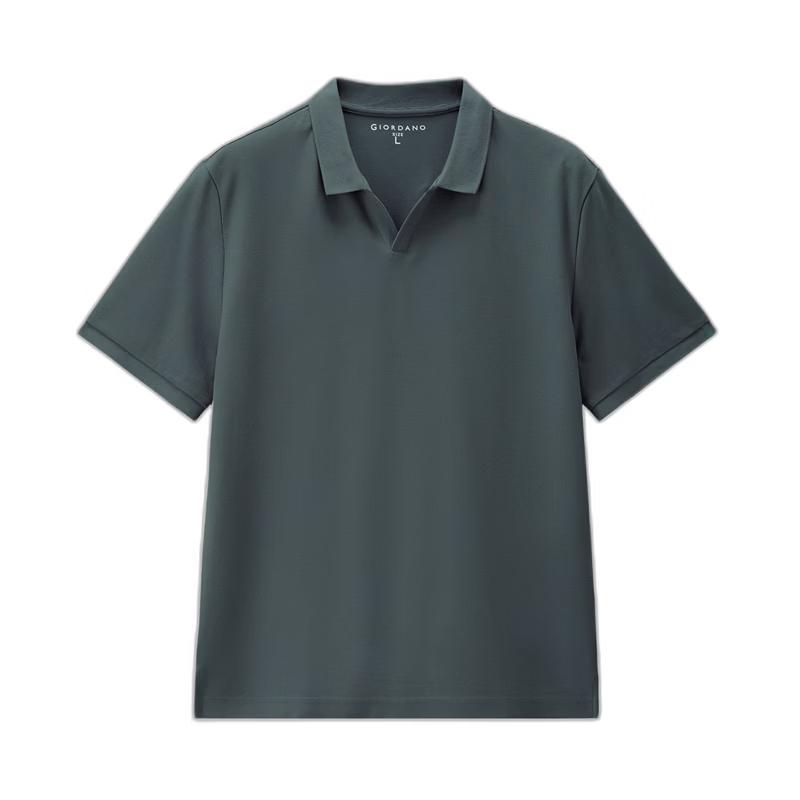 Giordano Men s Cooling Sun Protection V-Neck Polo Shirt L