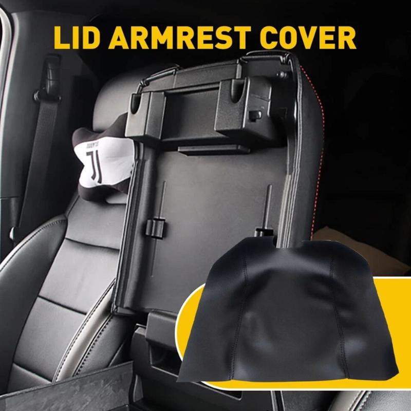 Car Armrest Storage Box Mat,PU Leather Car Center Consoles Cover for F150 2015-2019 Trucks Easy Installation