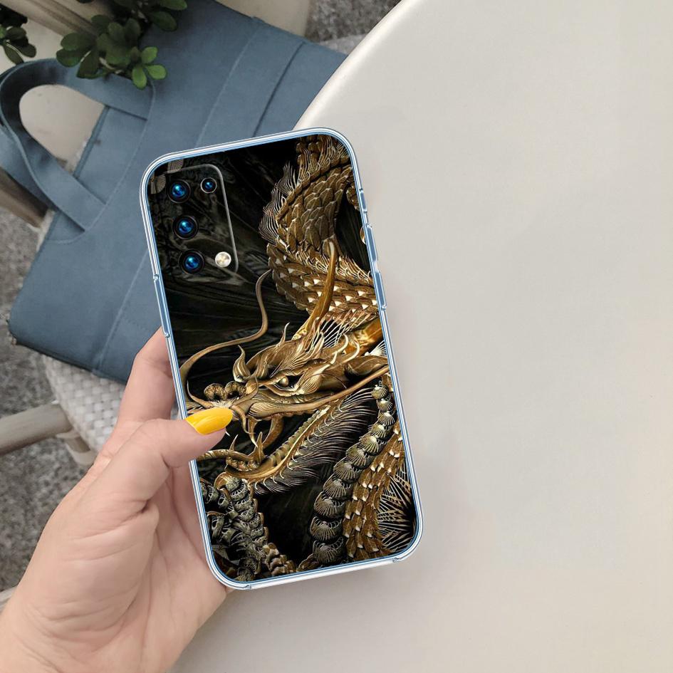 CJ28 Chinese Dragon Soft Shell Transparent Phone Case for Motorola Moto G7 G8 G9 G84 G85 G73 G24 G15 Z2 Play Power Plus