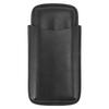 Cigarette Case Leather 3pcs Capacity Portable Cigar Storage Box with   for Outdoor