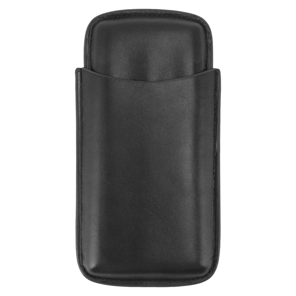 Cigarette Case Leather 3pcs Capacity Portable Cigar Storage Box with   for Outdoor