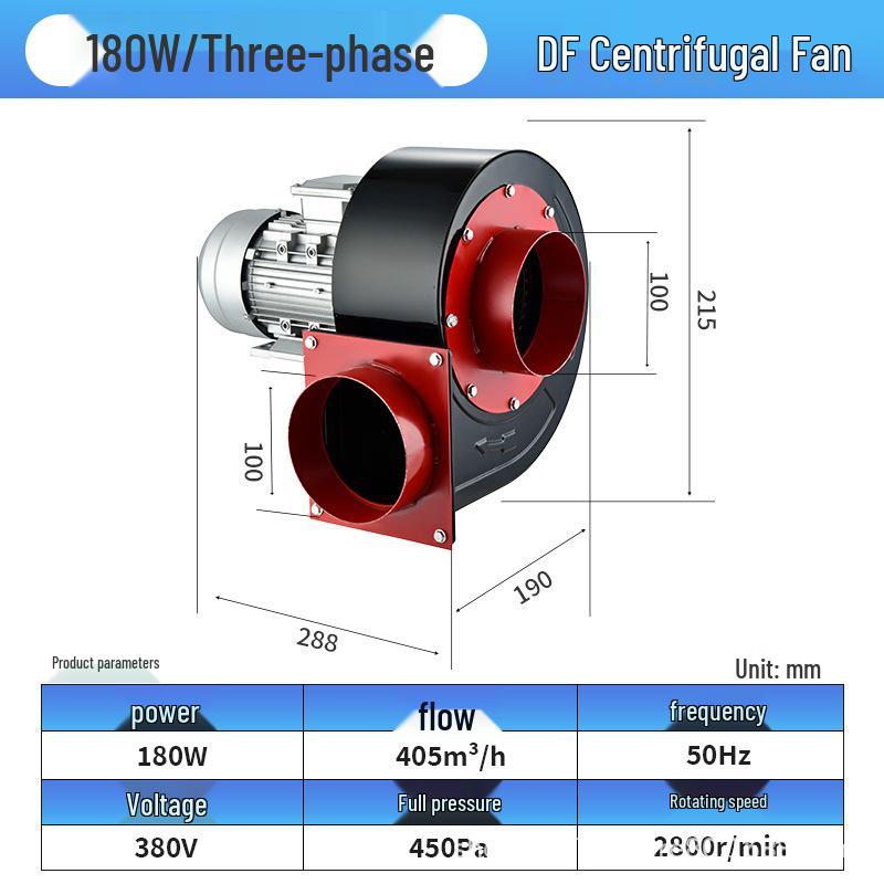 Compact High-Pressure Centrifugal Fan for Kitchen and Laboratory Ventilation