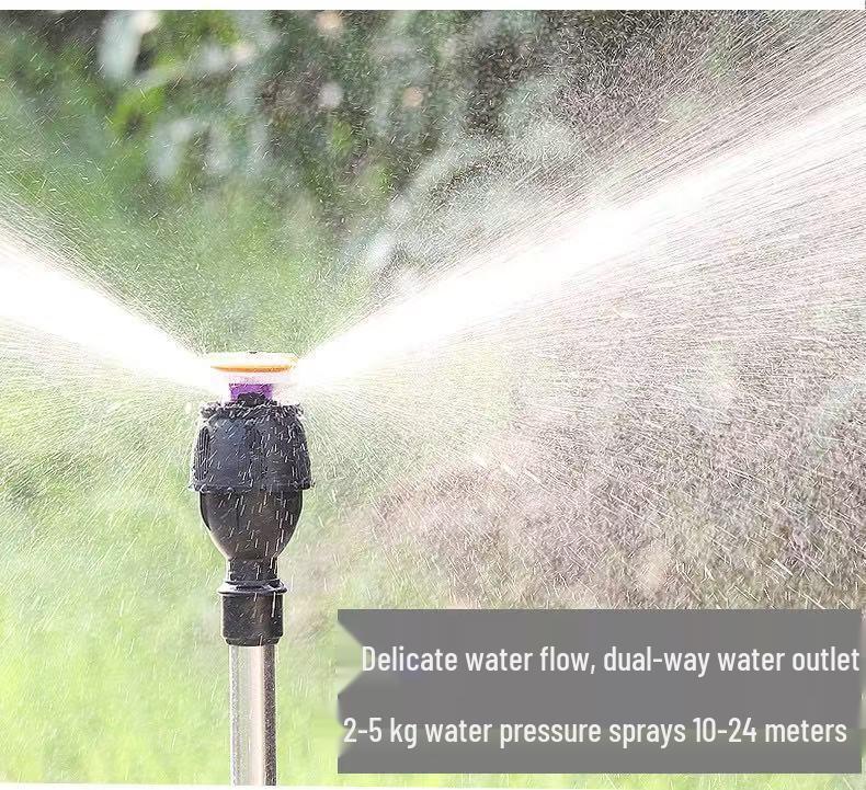 Automatic Rotating Stainless Steel Sprinkler with Telescopic Stand for Garden Irrigation