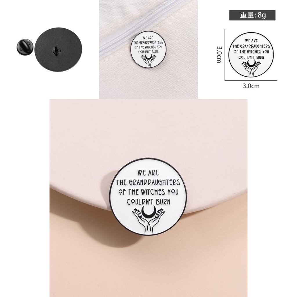 Charming White Round Cartoon Character Brooch Made Of Alloy For Versatile Decorative Use