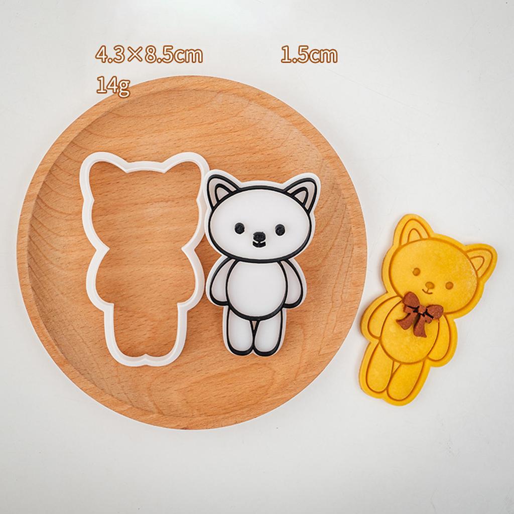 Plastic Biscuits Molds Cookie Stamp Cartoon Animals Cookie Cutter Fondant Cake Molds Kitchen Pastry Baking Tool