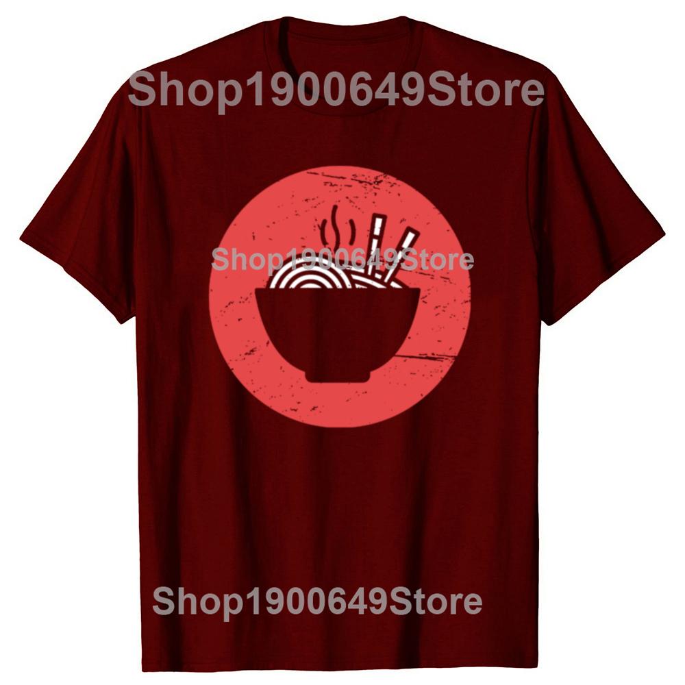 T-shirts Graphiques Ramen Japonais Rétro Drôles Hommes Femmes Mode T-shirt Décontracté 100% Coton Lâche Surdimensionné T-shirt Été