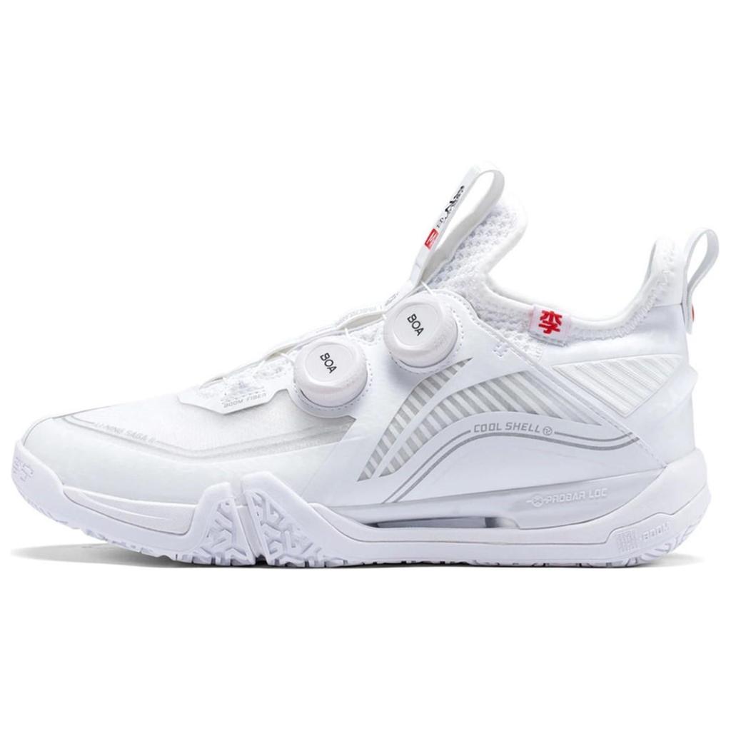 Li Ning Ground Flight Max Non-Slip Wear-Resistant Low-Top Badminton Shoes Men sneaker White AYAT001-1