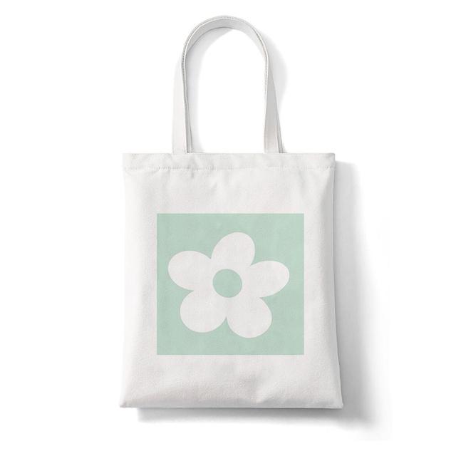 Женская холщовая сумка-тоут в стиле ретро с цветочным принтом — фото 6