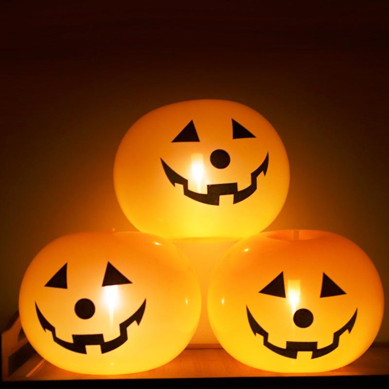 Halloween LED Light Up Balloons Glowing Party Balloons for Bar Haunted House Home Festival Halloween Decorations