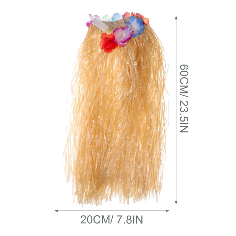 Hawaiian Grass Skirts for Hula Hawaiian Costumes Party Adults Straw Outfits Kids Ladies Dress Up Hawaii Festive Party Supplies