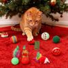Yousheng 1 Set Christmas Cat Toys Cats Tunnel Rattle Ball Plush Mice Foldable 3-Way Tube Toy Interactive Play And Chew Toys for Indoor Cats