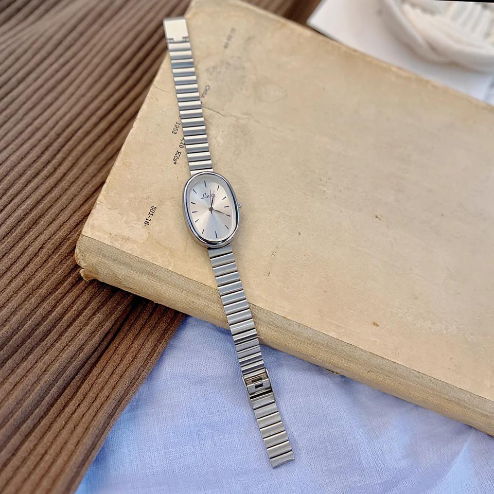 New Gold Vintage Niche High-end Fashion Popular Watch, Small Gold Watch, Women's Quartz Steel Strip Watch