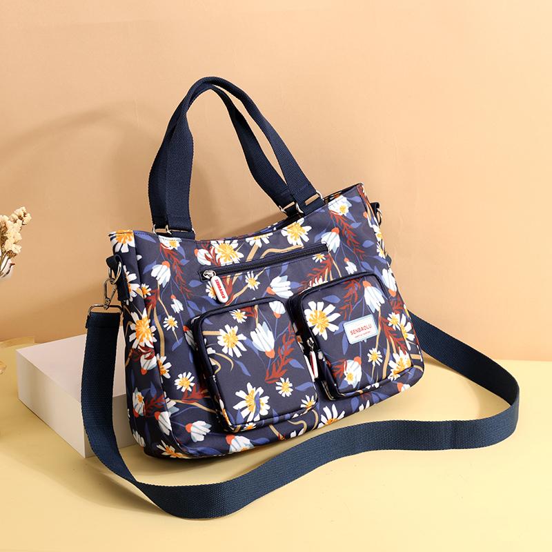 Bolsa de Nylon Leve Bolsa de Ombro de Grande Capacidade para Mulheres Bolsa de Viagem Resistente ao Desgaste Bolsa de Mão Crossbody