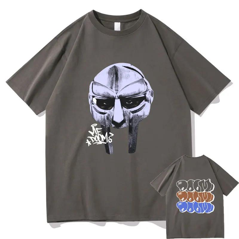 Rapper Mf Doom Mask Madlib Madvillain Graphic Print Tshirt Men Hip Hop Fashion Trend Tshirts Male Vintage Oversized T Shirts