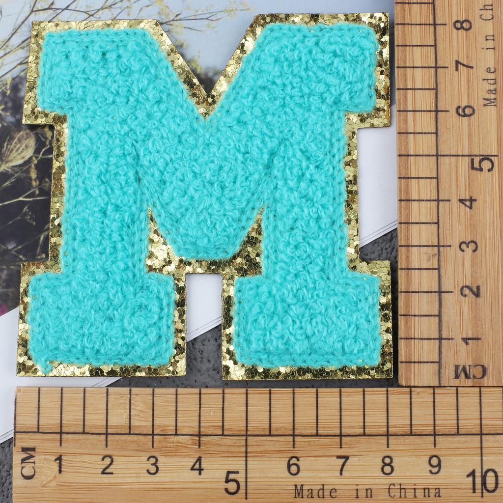 Mixed Color English Alphabet Embroidery Cloth Sticker Digital Towel Embroidery Computer Embroidery Stamp Clothes Smiley Face Patch Sticker