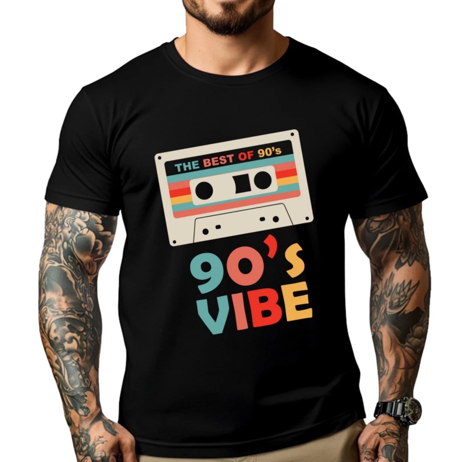 

Oldschool Cassette Tape 80s 90s Cassette Tape Graphic T Shirts Men Short Sleeve Tee Luxury Clothing Breathable Printed S чёрный