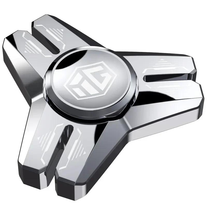 Car Beautiful Stickers Steel Stainless Metal Edc Hand Fidget Spinner Fingertip Spinning Top Tip Relieve Stress Reducing Toys Anti Anxiety Fidgeting