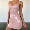 Dámské šaty Jasná barva Špagetová ramínka Letní V pase úzké Štíhlé Bodycon šaty pro každodenní nošení