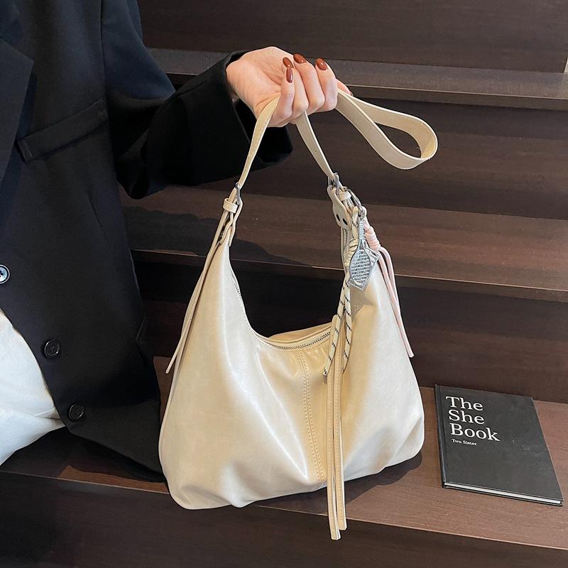 Simple and versatile large-capacity tote bag women's 2025 summer Korean version fashionable and versatile shoulder bag premium messenger bag