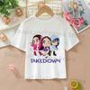 K-pop Demon Hunters White T-shirts for Girls Anime Cartoon Cute Short Sleeved Shirt Children Summer Fashion Sweet T-shirt Gifts