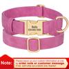 Personalized Dog Collar PU Leather Dog Collars Free Custom Metal Buckle Pet Necklace for Small Medium Large Dogs Pitbull Bulldog