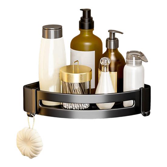 

Стеллаж для хранения Алюминиевый сплав Металлический корпус Коррозионно-стойкий Угловая полка Настенный Треугольный дизайн Кухонная Ванная комната Полка G