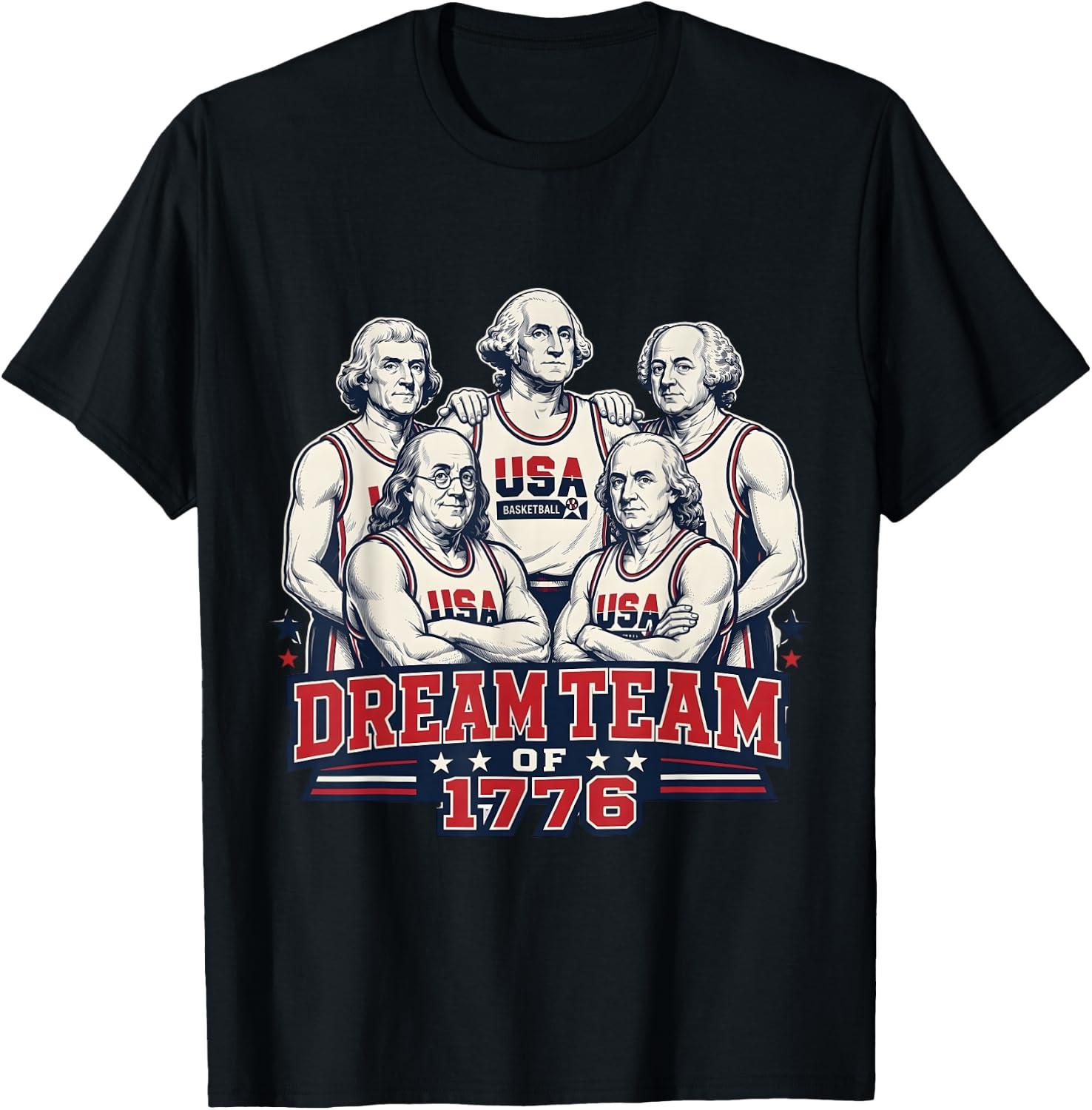 Undefeated Since 1776 America 4th of July Independence Team T-Shirt XL