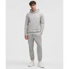 Lululemon Textured Double Knit Cotton Hoodie Heathered Melody Light Grey Black