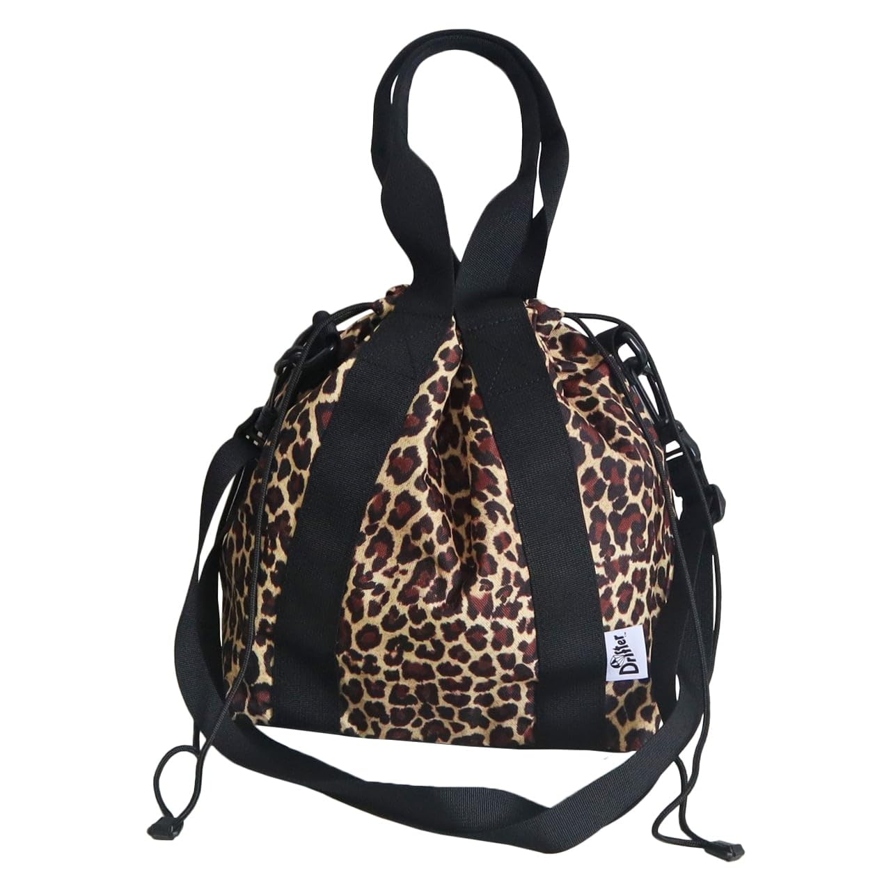 

HANDLE BUCKET shoulder for everyday going to daily shoulder tote drawstring for LEOPARD [Drifter] TOTE, crossbody, bag, use, commuting, school, 2-way,