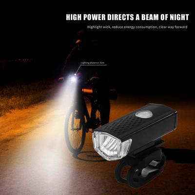 4Pcs LED Bicycle Front Light with 4Pcs Cycling Tail Lamp Outdoor Bike Headlight USB Rechargeable IPX4 Waterproof