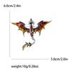 Enamel Dragon Pins for Women Rhinestone Flying Dragons Animal Brooch Banquet Party Backpack Gifts Jewelry Accessories
