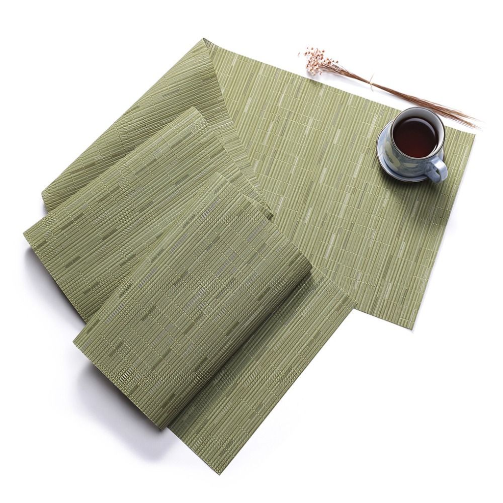 

PVC Table Runner Solid Color Tablecloth Home Decor Table Cover Table Decoration 135x30cm зелёный