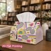 1pc, 2D Flat Printing, Tissue Box with Badminton Racket And Pattern, Durable Decorative Storage Box for Kitchen And Living Room, Dispenser for Home An