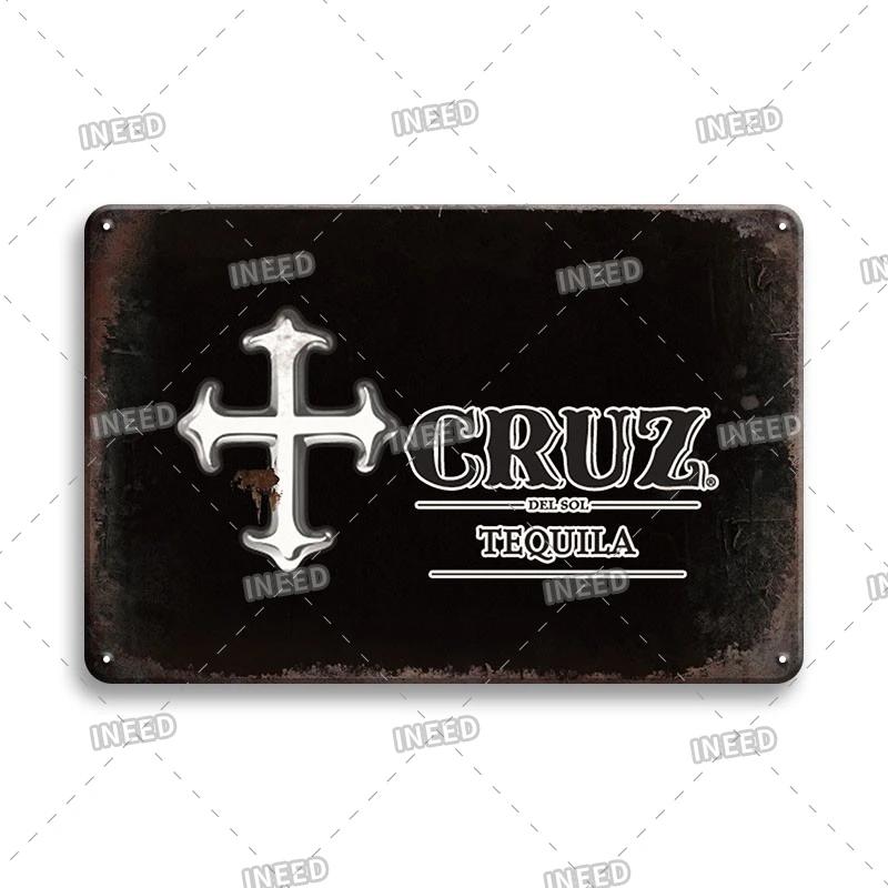 Tequila Whisky Tin Sign Metal Sign Dekoracyjny Vintage Plate Decor Retro Plakietka do Baru Pub Man Cave Club Room Home Wall Decor