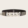 Waist Belt Elastic Wear Resistant Durable Super Comfortable Easy To Match Fitted Lightweight Exquisite Faux Leather Women Belt for Daily Wear