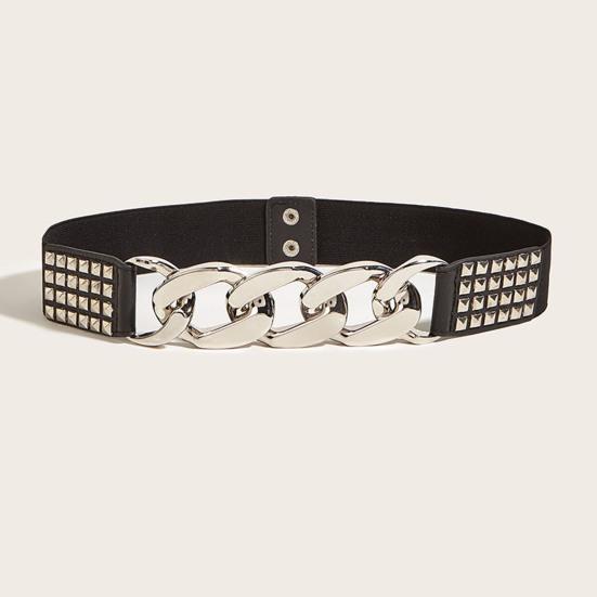 Waist Belt Elastic Wear Resistant Durable Super Comfortable Easy To Match Fitted Lightweight Exquisite Faux Leather Women Belt for Daily Wear