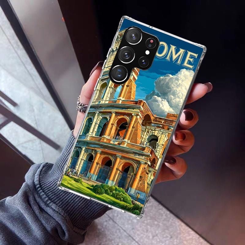 Roman Colosseum Phone Case For Samsung Galaxy S23 S24 S25 Edge S26 Ultra S22 + S21 Plus S20 FE Cover Silicone Print Shell Galaxy