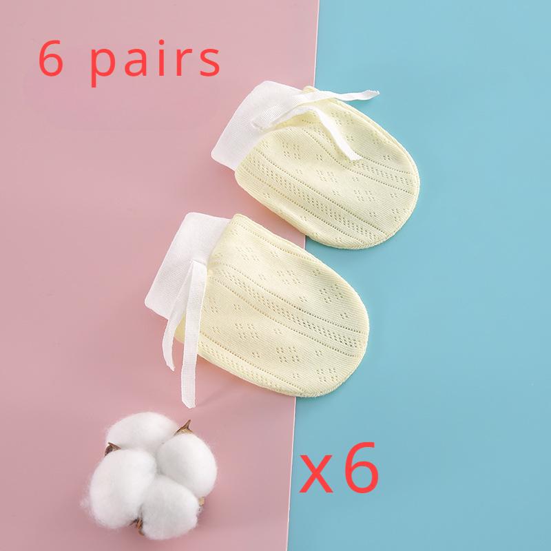 Babyhandschuhe Kratzschutz Gesicht Neugeborenenbedarf Dünn Sommer Atmungsaktiv Neugeborenes Baby Anti-Ess-Hände 0-8 Monate