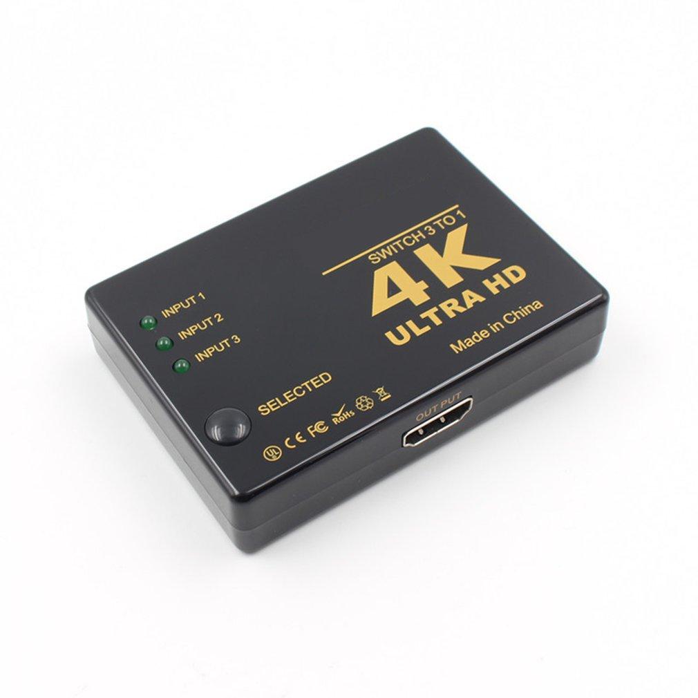 3 in 1 Out HDMI-compatible Switch 4K Switcher 1x3 Hub Adapter Converter for PS4/3 TV Box HDTV PC HD Video Cable Splitter