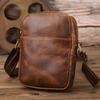 New Men's Shoulder Bag Leather Men's Bag Messenger Small Backpack Mini First Layer Cowhide Tide Brand Small Bag Men's Soft Bag