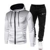 Men's Suit Sportswear Casual Zipper Hooded Sweater + Sweatpants Autumn and Winter Men's Casual Sports Suit
