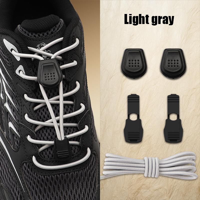 Easy On Off No Tie Shoelaces with Dot Button Quick Lock, Stretch Elastic Laces for All Athletic & Casual, Time-Saving Lazy Laces